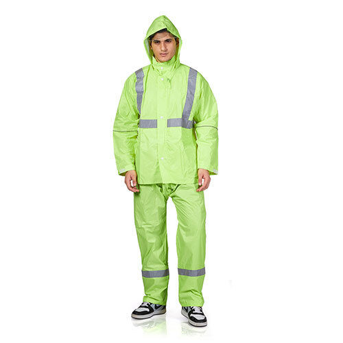 78A Rider Pu Radium & Taping Adults Green Rainsuit - Fabric Type: Pvc