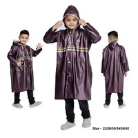 04b - Supreme Plain Pvc ( Zip & Pleat ) Kids Raincoat - Feature: Waterproof