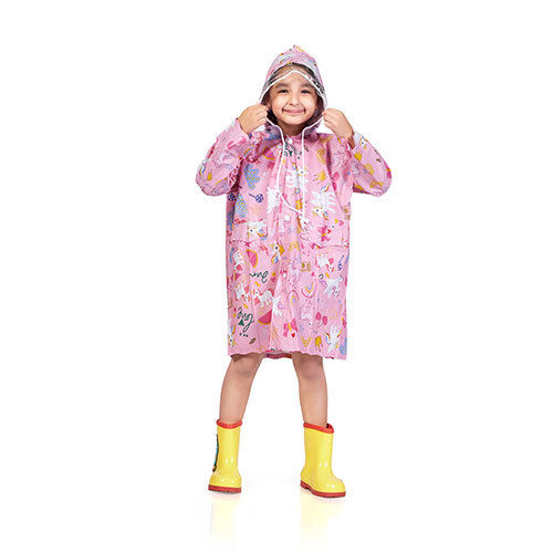 06G - CLASSIC Printed PVC ( Pleat ) Girls Raincoat