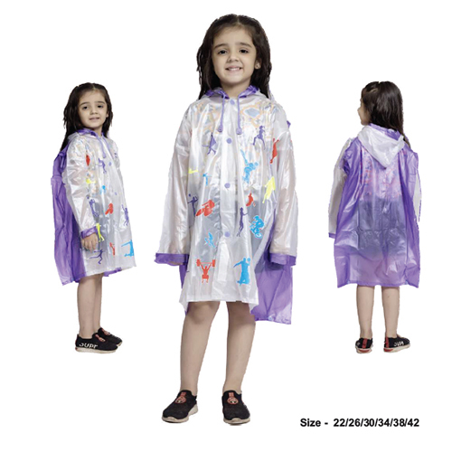 13K - FIRE n ICE PVC ( Pleat ) Kids Raincoat