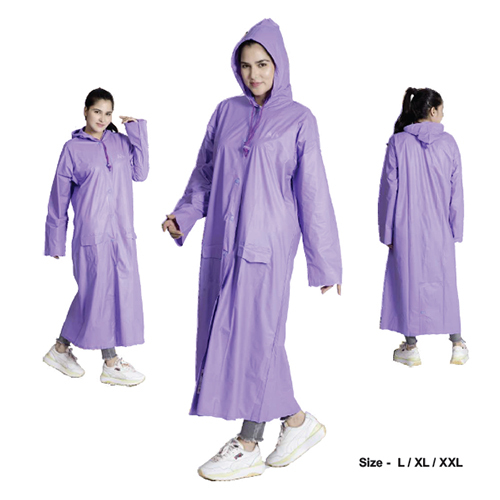 07F - CRYSTAL Trans PVC Womens Raincoat