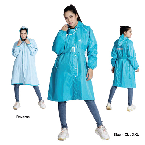 46W - FEMINA Reversible Womens Short Raincoat