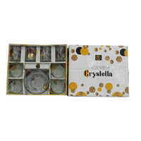 Crystella Gift Set - Glass, Various Sizes, Various Colors | Polished Surface Finish, Elegant Glass Handle, Ideal For Gifting And Serving