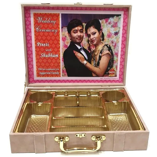 Mdf Wedding Box - Color: Golden