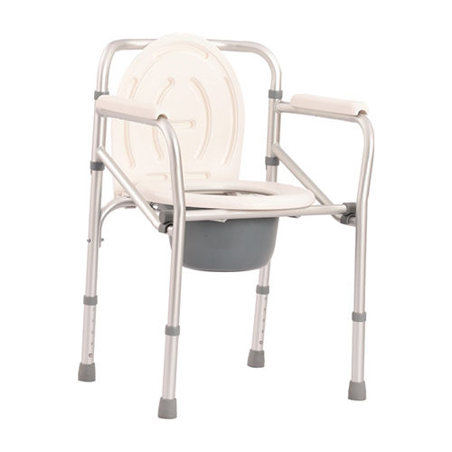 Kw 894 (L) Aluminium Commode Chair W-O Wheel - Color: Silver