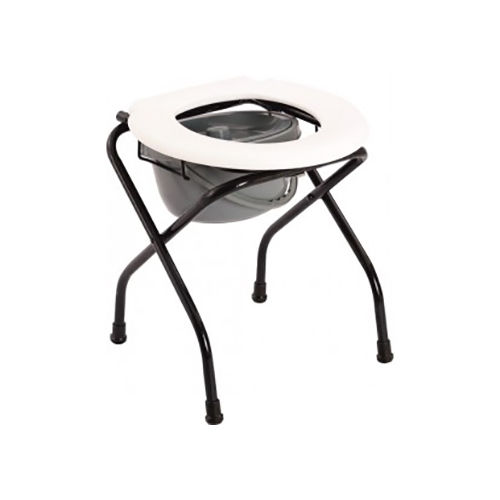 Kw 897A Commode Stool With Pan - Color: Black