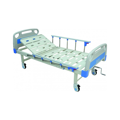 KW 462 Backrest Semi Fowler Cot With Aluminium Railings, Abs Boards And Castors