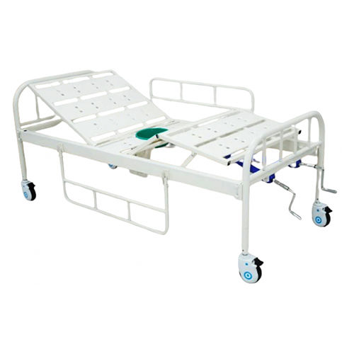 Kw 577 Fowler Cot With Commode Railings And Wheels - Color: White