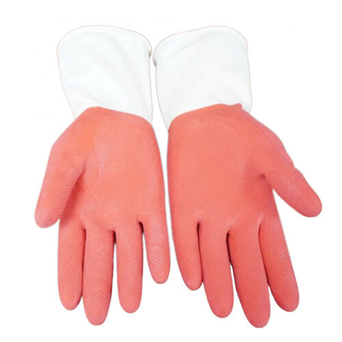 KW 543 Red And White Heavy Kitchen Gloves