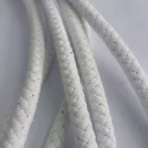 10Mm White Cotton Round Rope - Style: Dyed