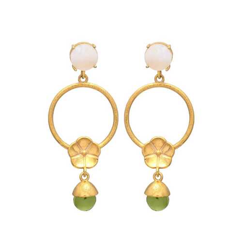 New arrival peridot hydro gemstone earrings