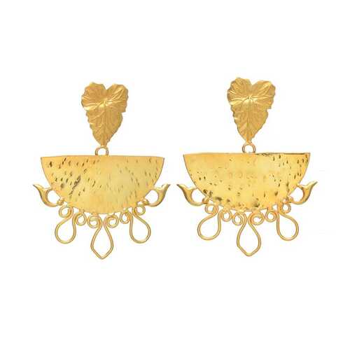 New arrival golden heart design dangle earrings