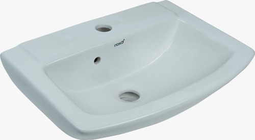 WALL MOUNTED BASIN TESSA - Ceramic One Piece 8.5 kg Weight | Elegant White Color Modern Wall Mounted Design