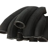 Pu Coated Fabric Bellow In Folding With Metal Flange (hexagonal) - Color: Black