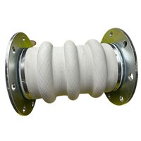 Silicon Bellows With Metal Flange - Color: White And Silver
