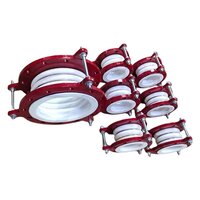 Ptfe Bellow With M.s Floating Rotating Flanges With Control Rod - Color: Red