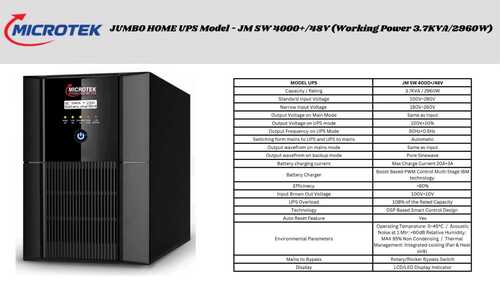 Jumbo Home UPS - High Capacity, 2000VA Output | Reliable Surge Protection, Advanced Power Management