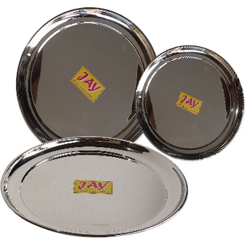 Rajbhog Plate - Color: Silver