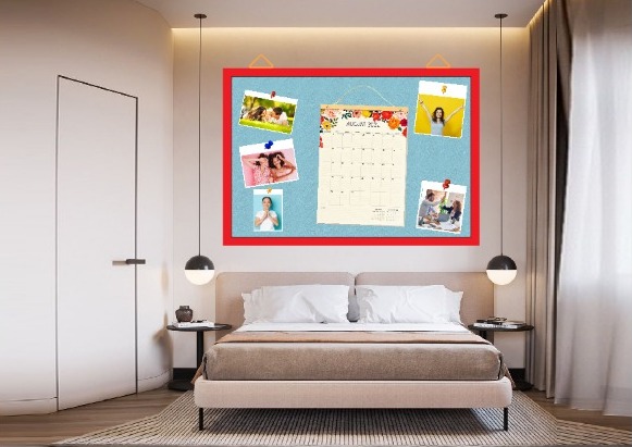 SDS06 High Quality Colorful Pin Board - Durable Notice Board Material | Standard Size for Notice Display in Offices, Schools, Colleges & Homes