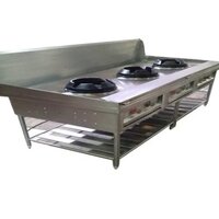 Three Burner Gas Stove - Stainless Steel, Manual Ignition, 3 Burners, Durable Aluminum Surface | Reliable And Efficient Cooking Solution