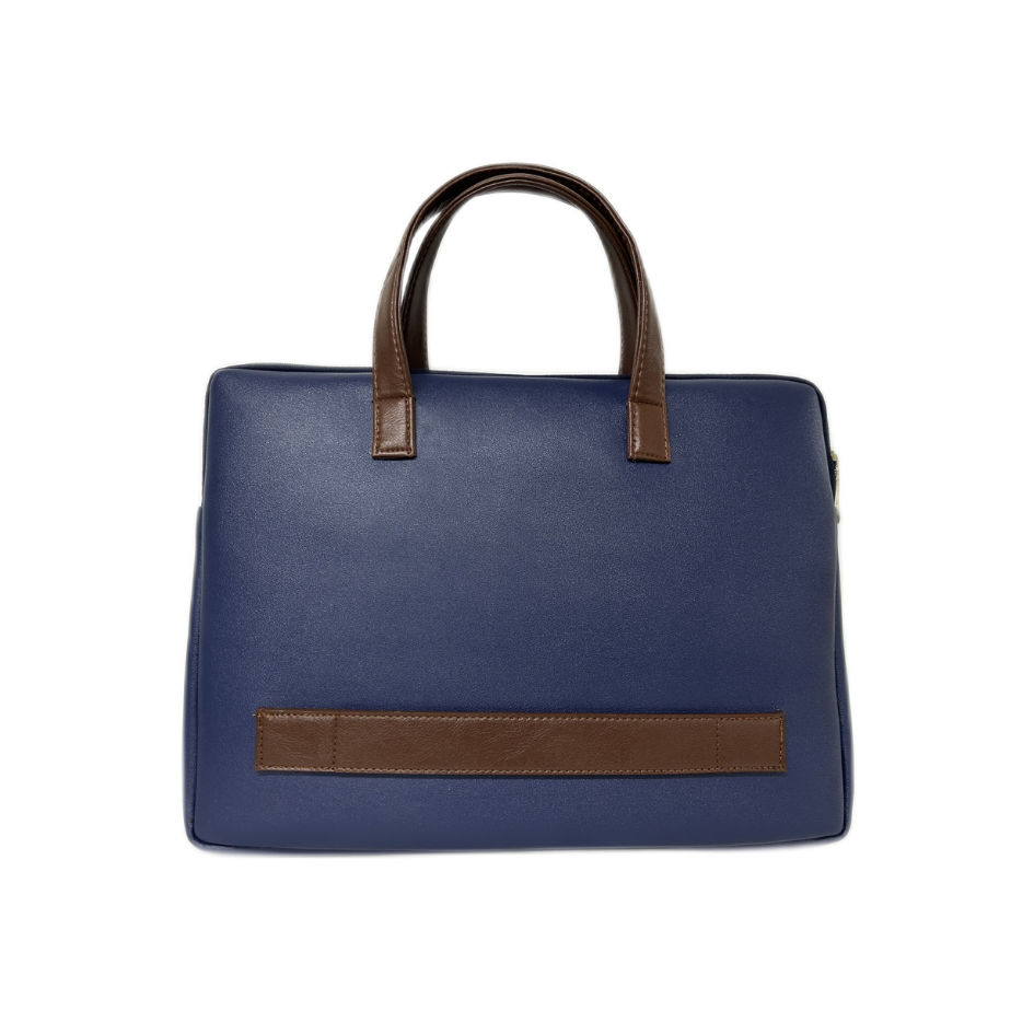 vegan leather laptop sleeve blue