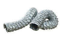 High Temperature Fabric Hose - High Temperature Resin Treated Fibreglass, 101mm To 600mm Diameter, Grey/off White, Suitable For +700â°c