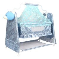 Fancy Baby Cradle - Solid Wood Structure, Elegant Design , Cozy Padding for a Soothing Sleep Experience