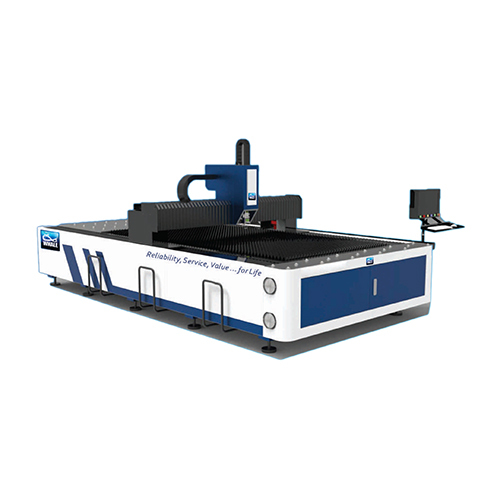 Fiber Laser Cutting Machine - 482422mm | 3kW Power, Water Cooling, Automatic Operation, 120 Cutting Speed, Blue and White Color, CYPCUT Control Software, 1 Year Warranty