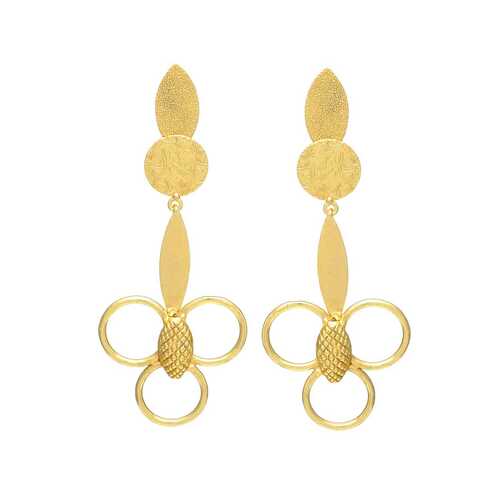 New arrival dangle gold plated earring