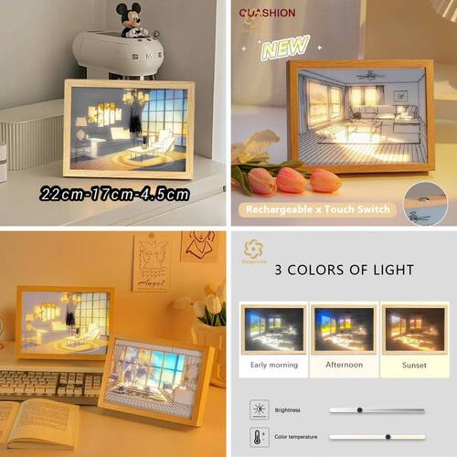 3D LED Painting Wooden Photo Frame