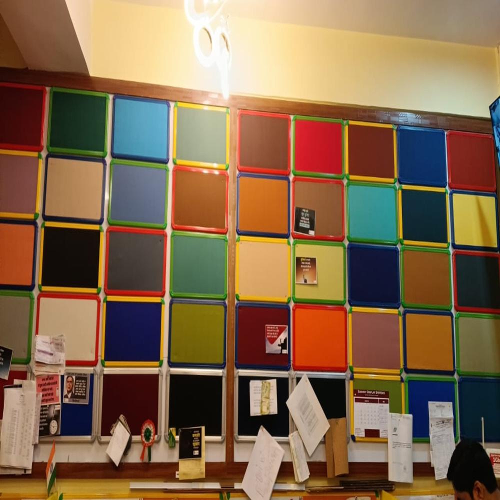 Notice & Pin Board - Fabric Soft Board, All Sizes Available, Premium Quality | Seamless Searchable Keyboard, Stylish Modern Design, Versatile Use for Office and School