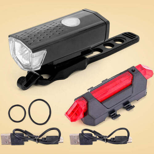 LED USB Rechargeable Head Light and Tail Lights