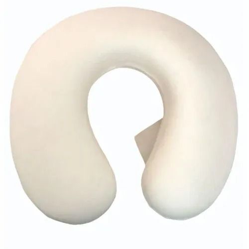 Memory Foam Neck Pillow Raw Pad - Round Shape, White Color | Premium Foam Filling for Ultimate Comfort