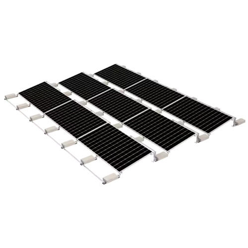 Single Flex Rack Flat Roof Solar Panel - Color: Black