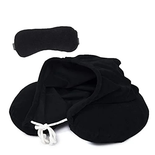 Hoodie Memory Foam Travel Neck Pillow