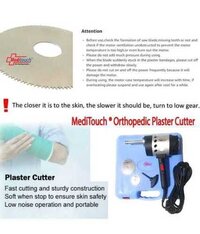 Electric Plaster Cutter - Metal, Plastic, 20x10x5 Cm, Blue | 2 Kg Weight, 10 Cm Blade Diameter, Designed For Safe Cutting Of Plaster Casts