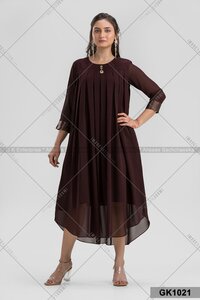 Georgette Plated Tunic - Silk Fabric, Available In S-xxl Sizes | 3-4th Sleeve, Feather Decoration, Cool Pass, Quick Dry, Washable