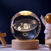 3d Crystal Ball Night Lamp - Height: 10  Centimeter (cm)