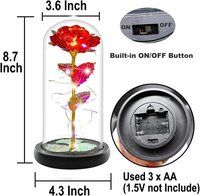 Rose flower butterfly night lamp