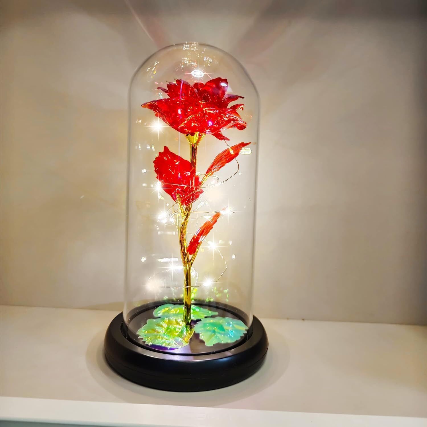 Rose flower butterfly night lamp