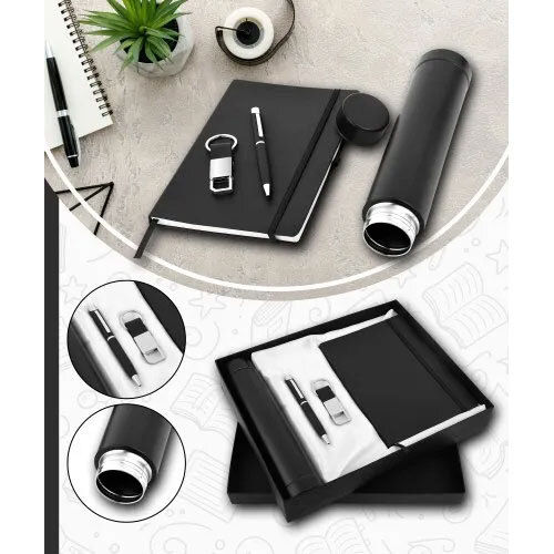 Gift Set Diary With Bottle Pen And Keychain