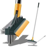 3 In 1 Tiles Cleaning Brush - High-quality Iron & Plastic, Standard Size | Versatile Scrubber, Scraper, & Brush For Home And Commercial Use