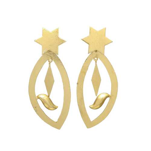 New arrival star and leaf drop earring set