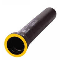 CI LA Pipe - Cast Iron, 6 Meters Length, 12 Inch Outer Diameter - Sleek Black Finish, Powder Coated, Ideal for Sewerage and Waste Management