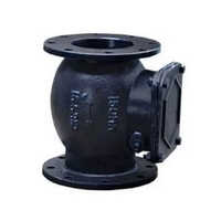Non Return Valve - Durable Cast Iron, 4-inch Port Size, Powder-coated Black Finish | Ideal For Water Media In Chemical Handling Pipes