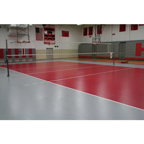 Pu Volleyball Flooring - Color: Brown