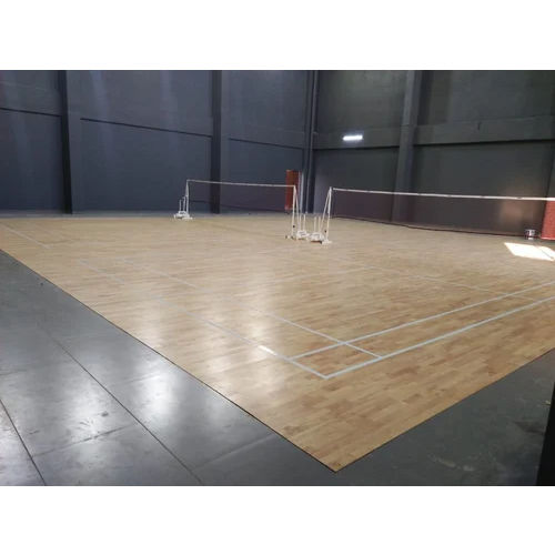 Pvc Badminton Court - Color: Brown