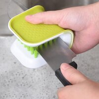 Blade Cleaning Brush - Plastic Material | Dense Soft Bristles, Double-sided U-shaped Design For Effective Car Interior And Seat Belt Cleaning