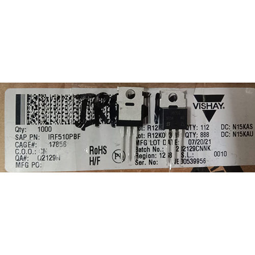 Infineon Irf510Pbf N-Channel Mosfet - Color: Black