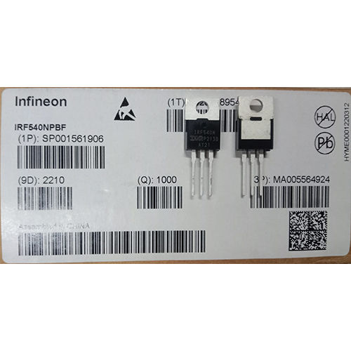 Infineon Irf540Npbf Mosfet Transistor - Color: Black